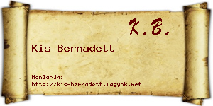 Kis Bernadett névjegykártya